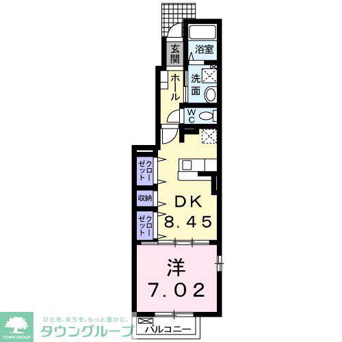 クレストM伍番館(1LDK/1階)の間取り写真