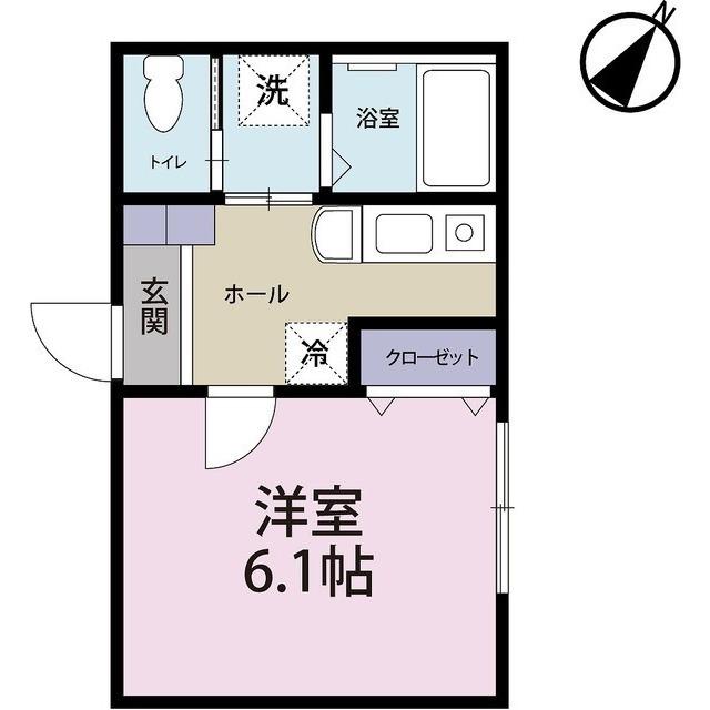 KSハイツ宮原II(1K/2階)の間取り写真