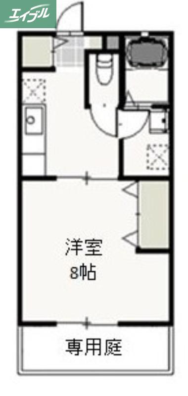 サントス青江A(1K/1階)の間取り写真