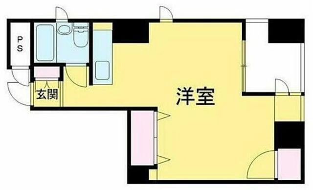 K2ビル(ワンルーム/6階)の間取り写真