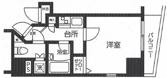 パレステュディオ・アーバイル神田ウエスト(1K/2階)の間取り写真