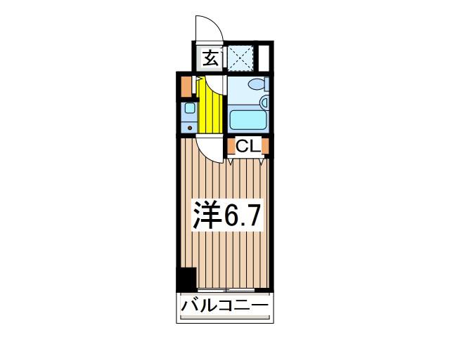 ライオンズマンション西川口第11(1K/8階)の間取り写真