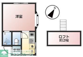 シャトリエ8(1K/1階)の間取り写真