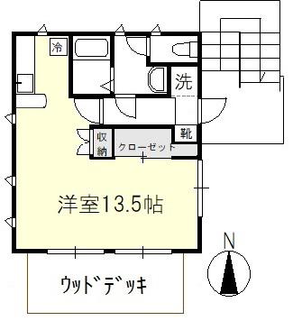 東急池上線 千鳥町駅 徒歩7分 2階建 築24年(ワンルーム/1階)の間取り写真