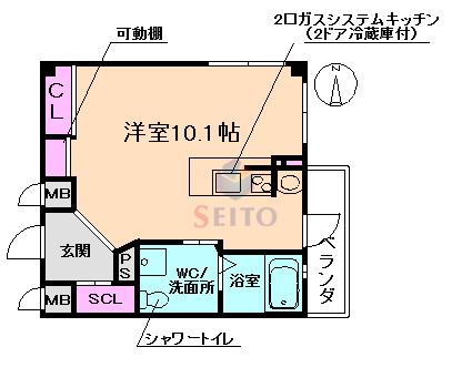 LUMIERE豊中(ワンルーム/2階)の間取り写真