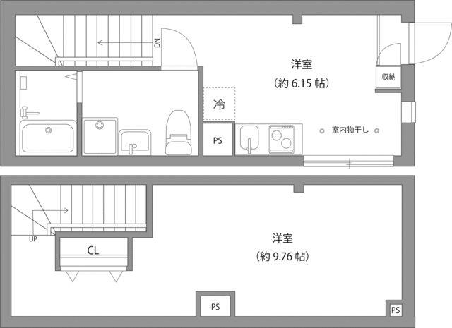 モンソレイユ水天宮(1DK/B1階)の間取り写真