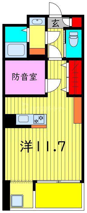 SKビル拾四番館(ワンルーム/3階)の間取り写真