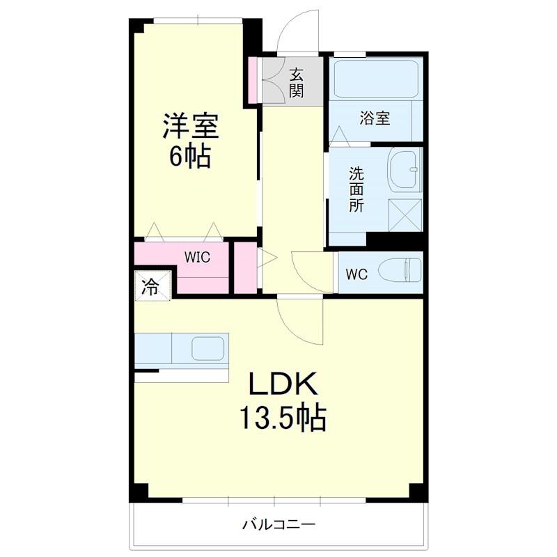 ピュアー(1LDK/1階)の間取り写真