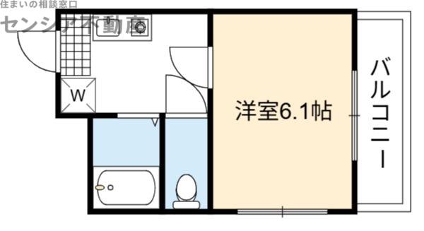 ええハウス(1K/2階)の間取り写真