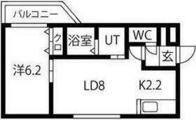 セルバテール南6条(1LDK/1階)の間取り写真