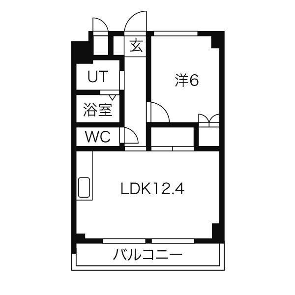 ハウスアベニュー(1LDK/10階)の間取り写真