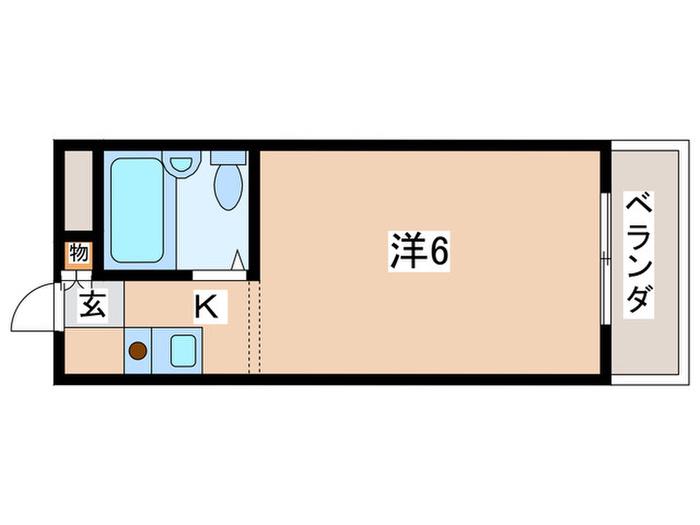 アーバンハイツテラモト(1K/4階)の間取り写真