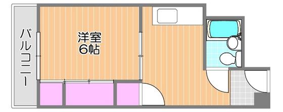 チサンマンション岡山(1K/11階)の間取り写真