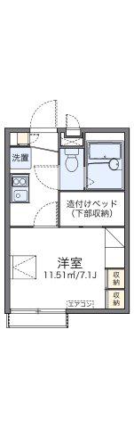 レオパレスベルウッド(1K/2階)の間取り写真