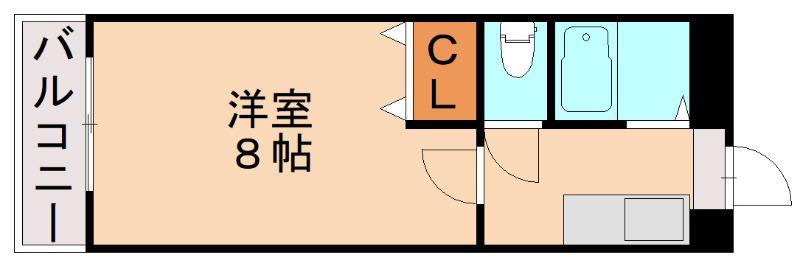 ロイヤルアネックス(1K/10階)の間取り写真