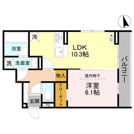 LE LIEN(1LDK/2階)の間取り写真