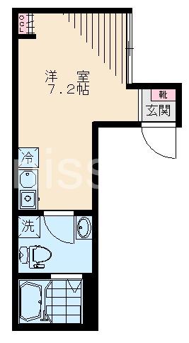 PADDOCK府中本町(ワンルーム/2階)の間取り写真