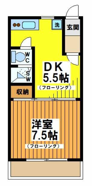 ガーデン杉並(1DK/1階)の間取り写真