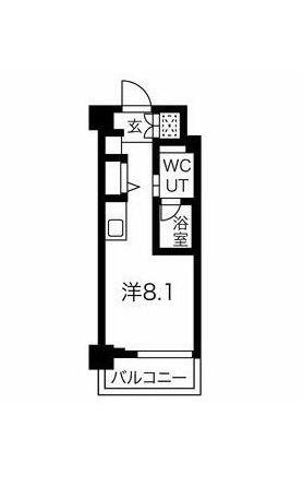 クラリッサ横浜中央(ワンルーム/4階)の間取り写真
