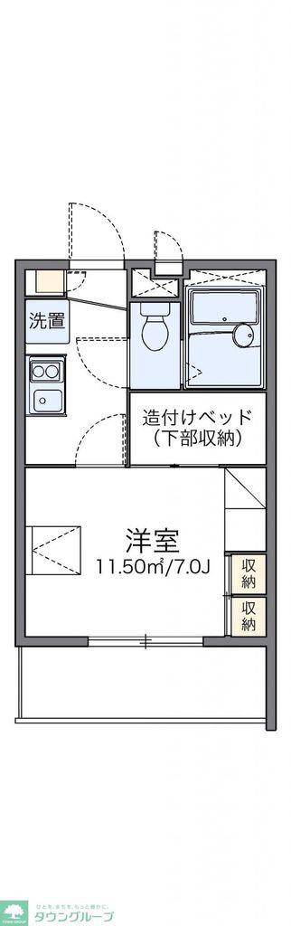 レオパレスWIN(1K/1階)の間取り写真
