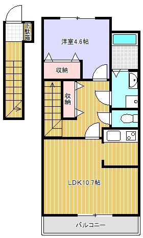 MAISON AVENIR JNOS(1LDK/2階)の間取り写真