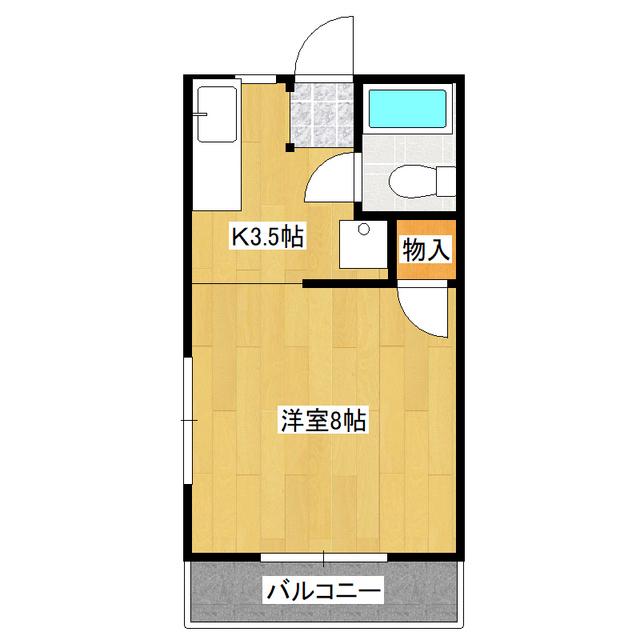 R&Y吉沢B棟(1K/2階)の間取り写真