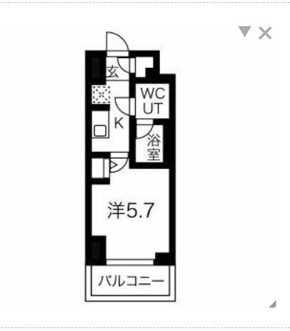 クラリッサ横浜シエル(1K/10階)の間取り写真