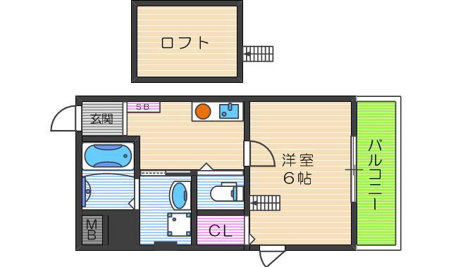 BRILLIANT CORE(1K/3階)の間取り写真