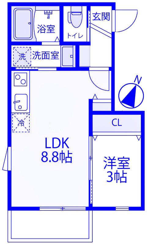 セントル ヴィラージュ(1LDK/3階)の間取り写真