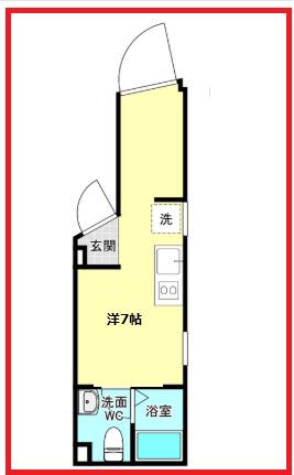 アピチェ シモ(ワンルーム/3階)の間取り写真