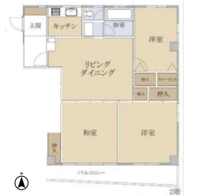 キャッスル善當(3LDK/2階)の間取り写真