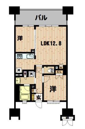 晴海テラス(2LDK/17階)の間取り写真