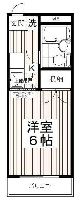 タニーハイツ(1K/1階)の間取り写真