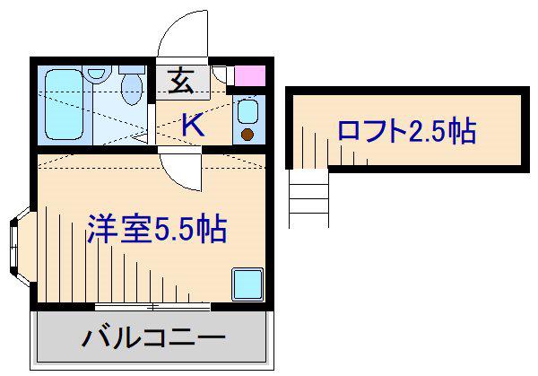 シュルンベール(1K/1階)の間取り写真