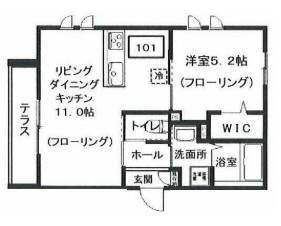 へーベルメゾン代々木上原(1LDK/1階)の間取り写真