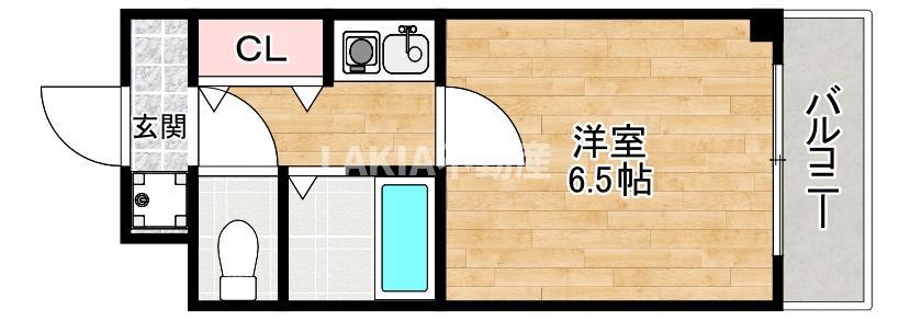 ベルハイツ(1K/2階)の間取り写真