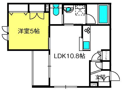 クレールメゾン与野本町(1LDK/1階)の間取り写真