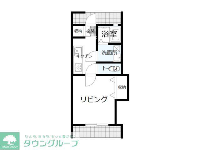 KIZUNA絆(1K/2階)の間取り写真