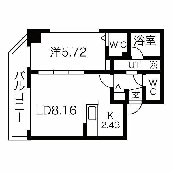 ブランカシータ(1LDK/3階)の間取り写真