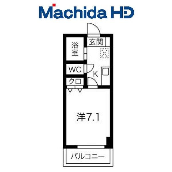 少林寺町東エヌエム・サンカンテ・ヌフ(1K/5階)の間取り写真