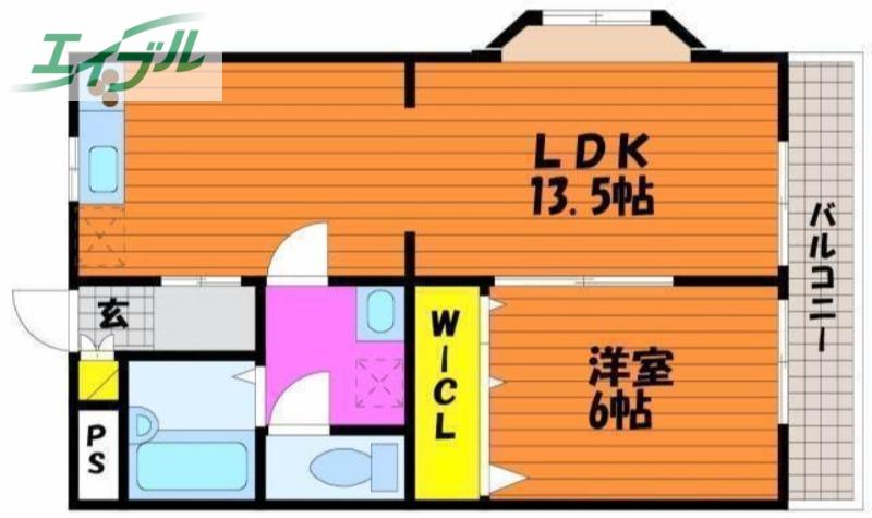 GRECIAN グリーシャン(1LDK/3階)の間取り写真