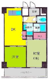 関内フレックスビル(2DK/8階)の間取り写真