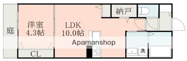 フォルトゥーナ(1LDK/1階)の間取り写真