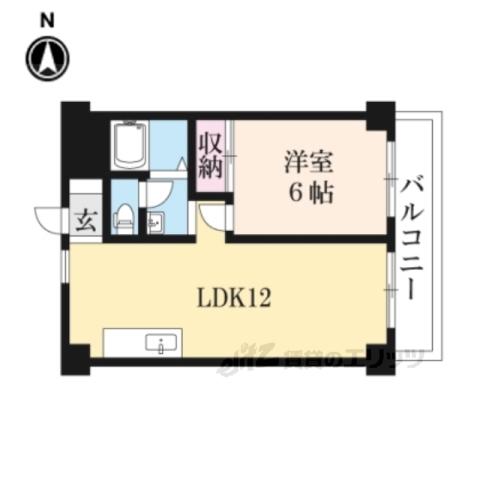 第16洛西ハイツ瀬田(1LDK/1階)の間取り写真