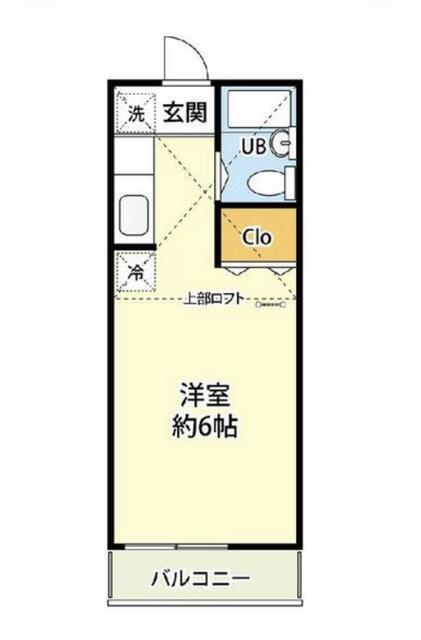 ホワイトハウス(ワンルーム/2階)の間取り写真