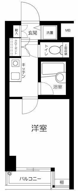 ティアラ目白AVENUE(1K/2階)の間取り写真