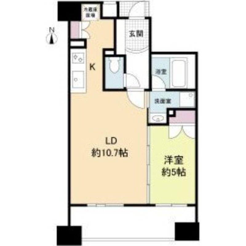 プライムアーバン堺筋本町(1LDK/12階)の間取り写真