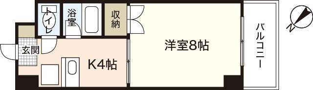 めーるにしむら(1K/2階)の間取り写真