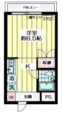 メゾン√8(1K/2階)の間取り写真
