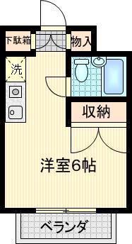 リヴィエール鶴牧(ワンルーム/5階)の間取り写真